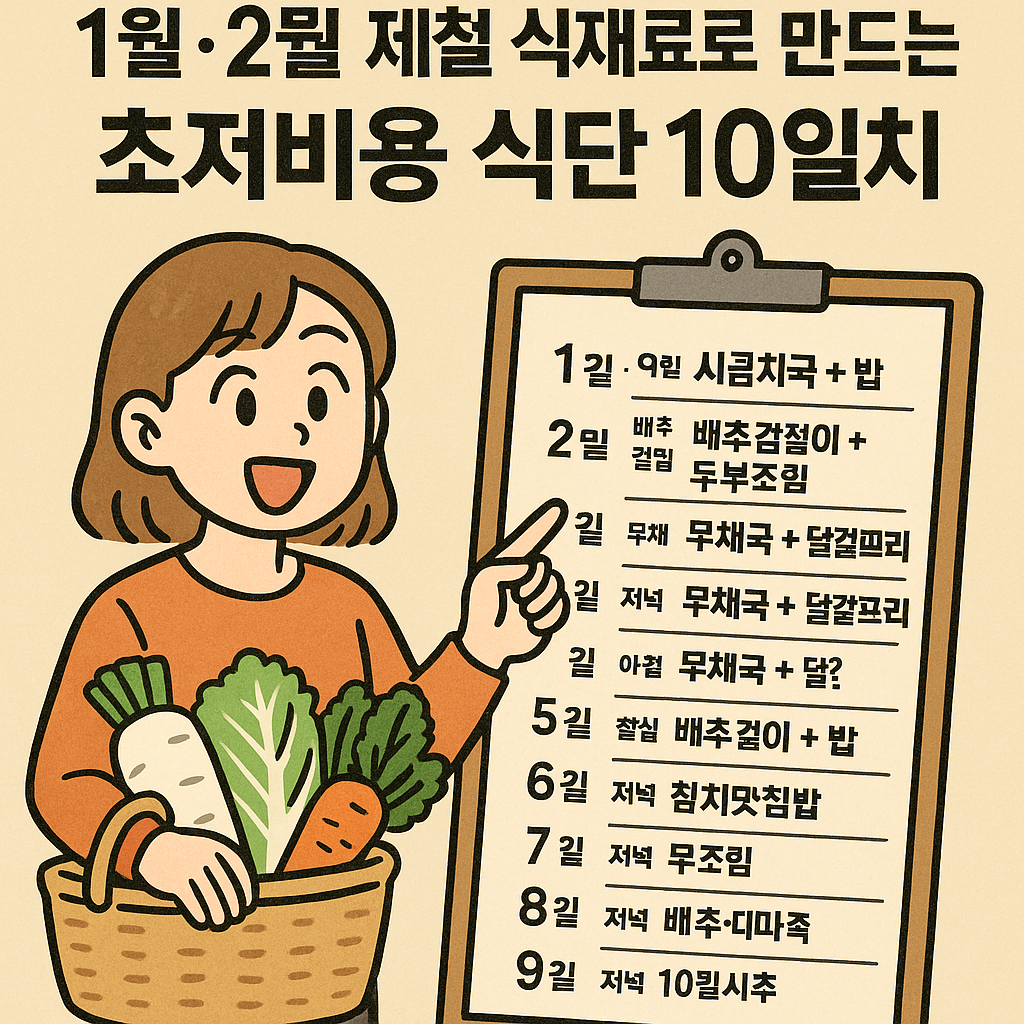 1.1월·2월에 가장 저렴하고 맛있는 제철 식재료 리스트