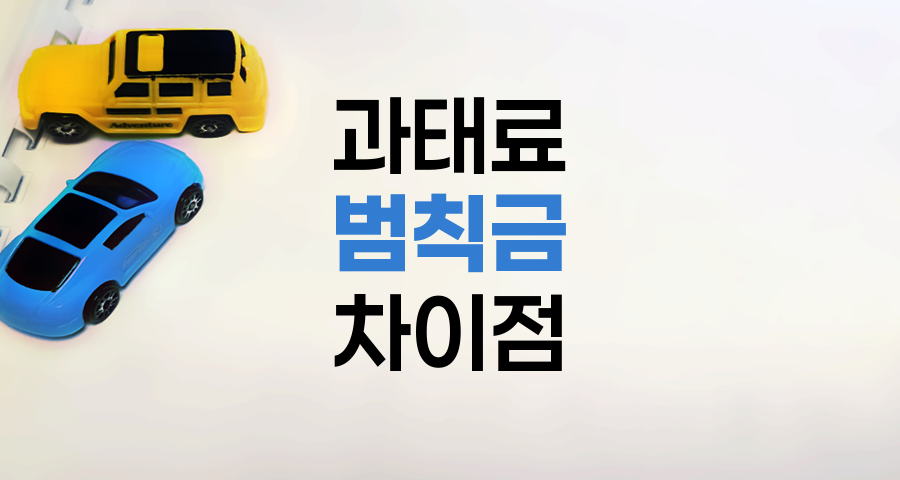 과태료와 범칙금의 핵심 차이점