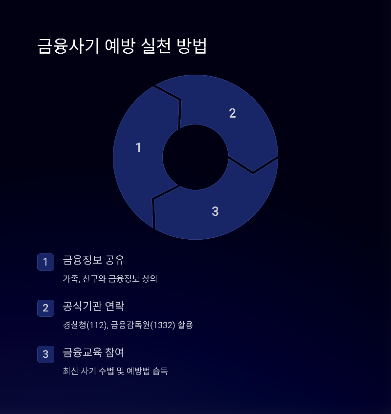 금융사기 예방을 위한 실천 방법을 숙지