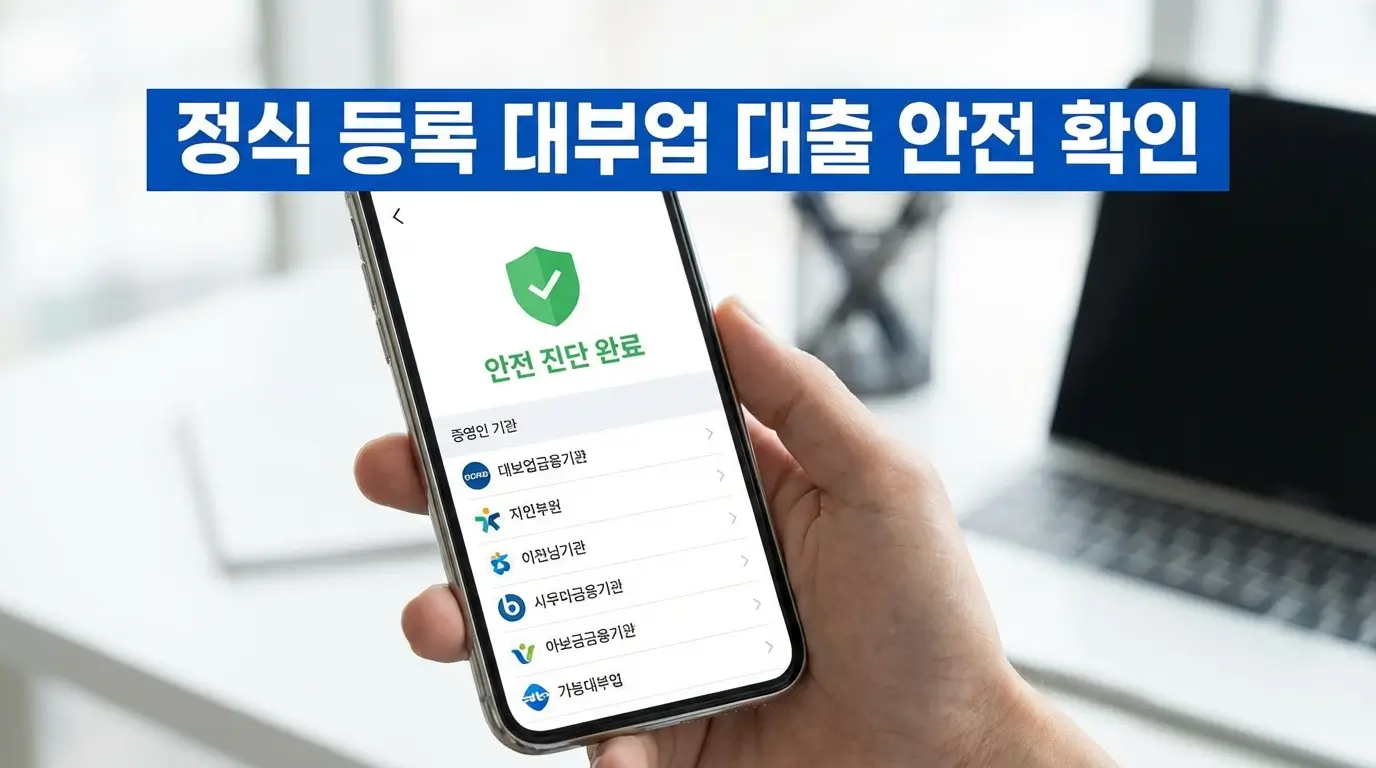 모바일 통합 진단 앱 정식 등록 대부업 대출 안전 확인