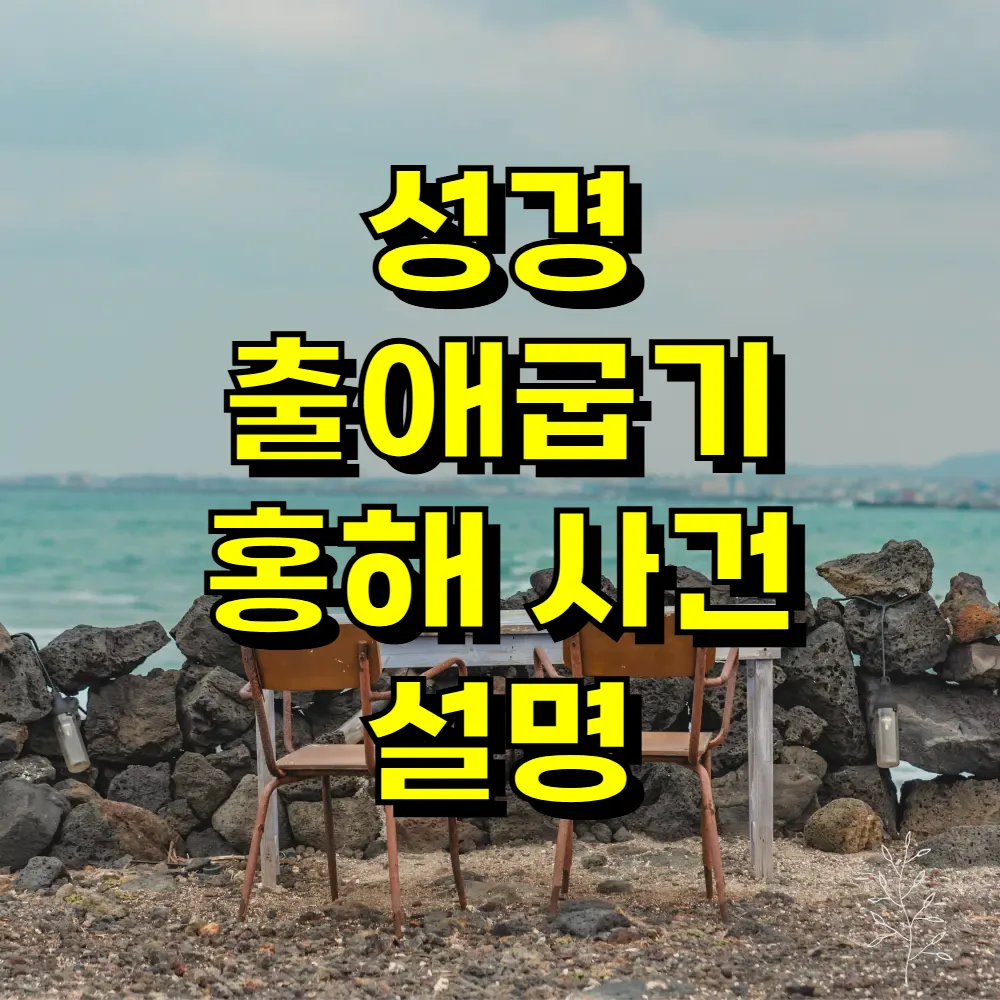 성경 출애굽기 홍해 사건 설명