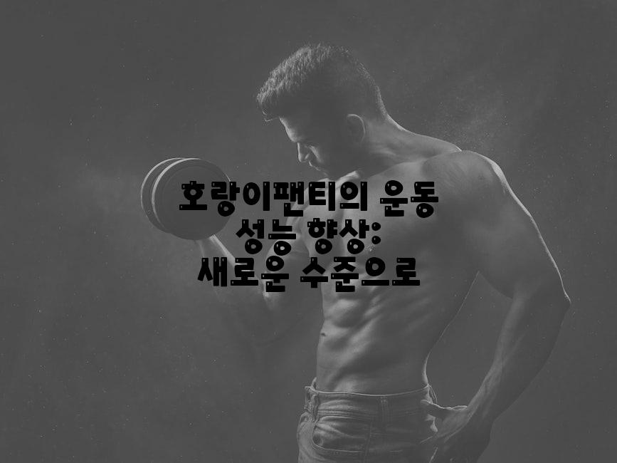 호랑이팬티의 운동 성능 향상: 새로운 수준으로