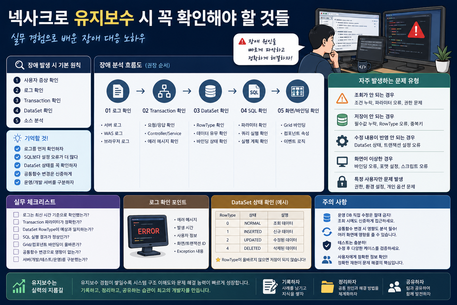 넥사크로 유지보수 시 꼭 확인해야 할 것들, 실무 경험으로 배운 장애 대응 노하우
