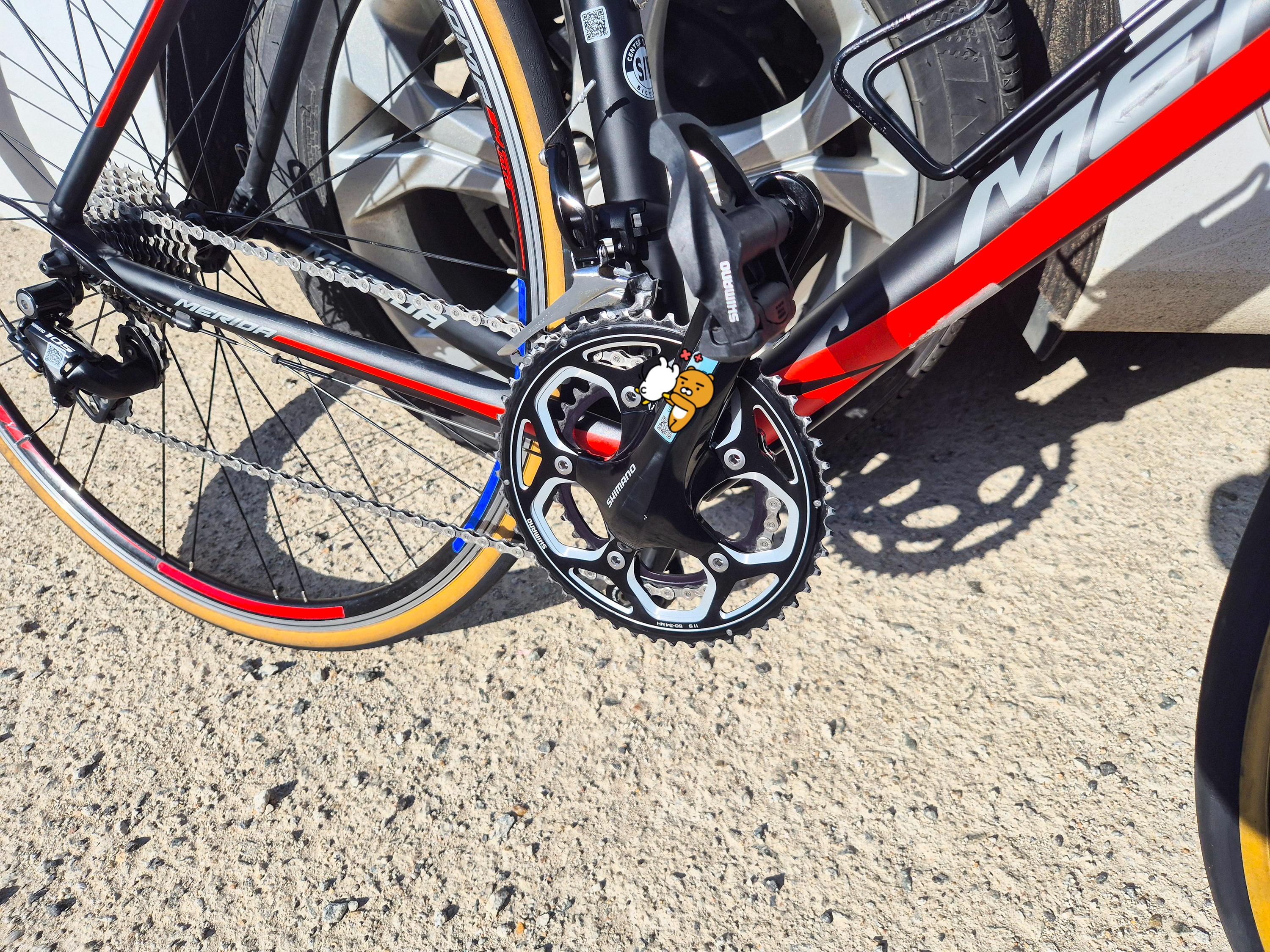 자전거 세차 완료된 모습 구동계 샷