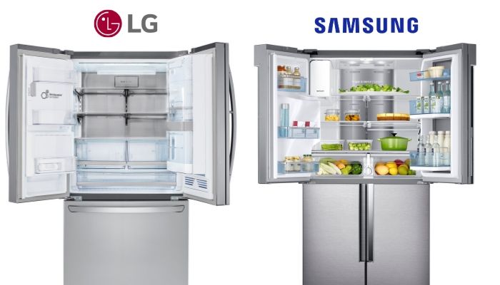Comparison of the best refrigerator brands including Samsung, LG, Winia, and Electrolux with features and energy ratings