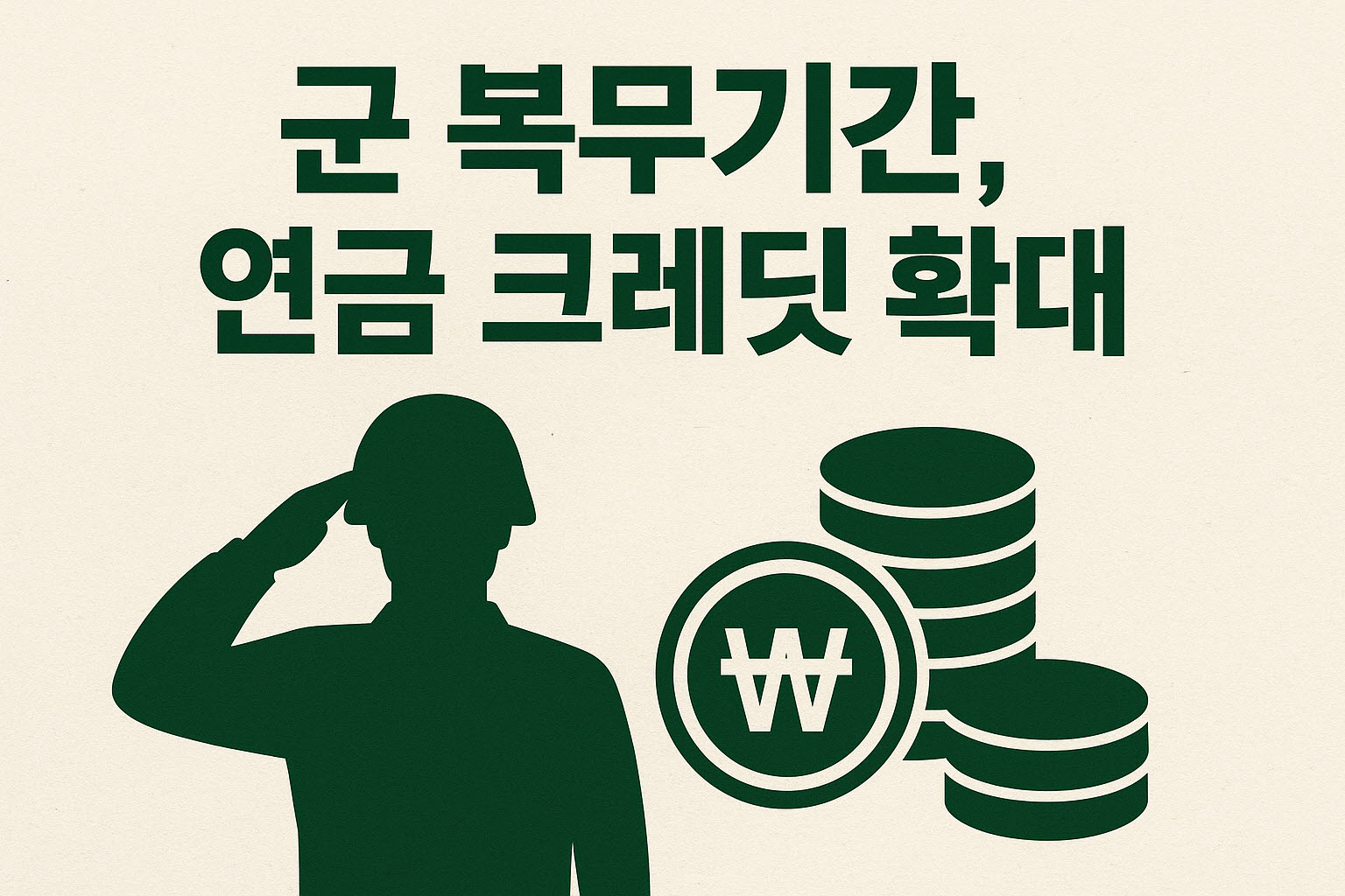 군 보무기간, 연금 크레디트 확대 이미지