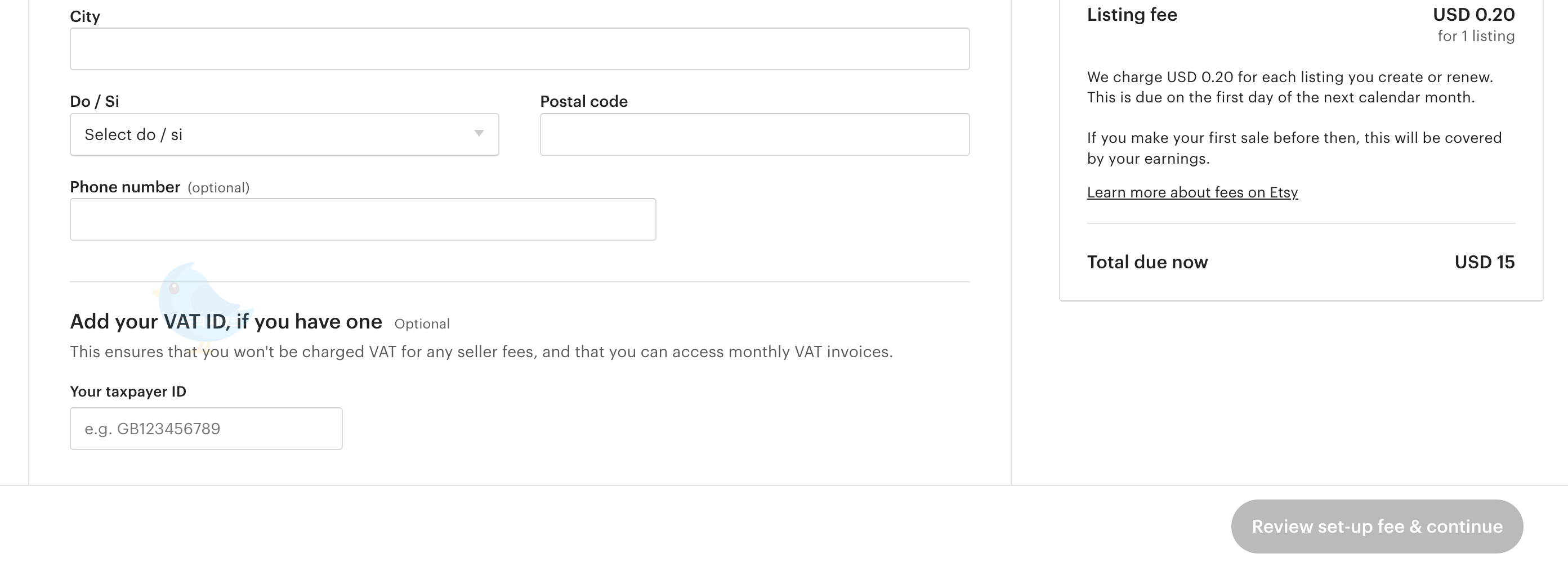 엣시샵 개설(카드입력 정보),Share your billing info