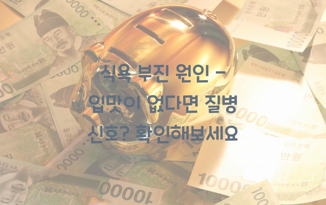 식욕 부진 원인 - 입맛이 없다면? 혹시 질병 신호일까?