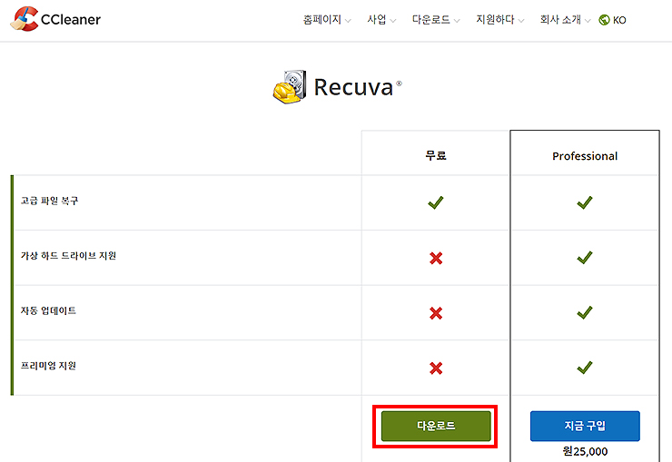 레쿠바-무료-버전-프로페셔널-버전-기능-차이