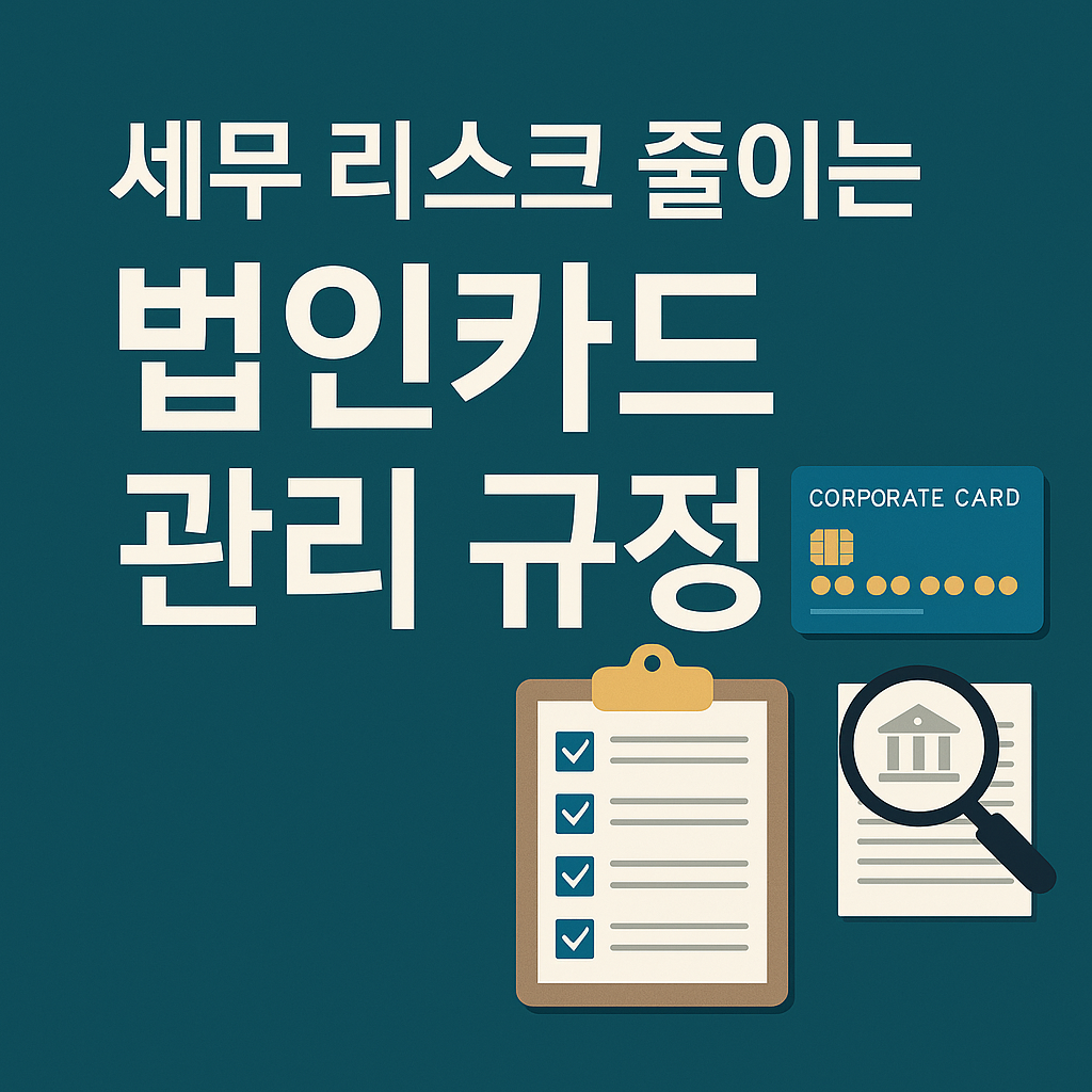 법인카드 관리 규정 만들기