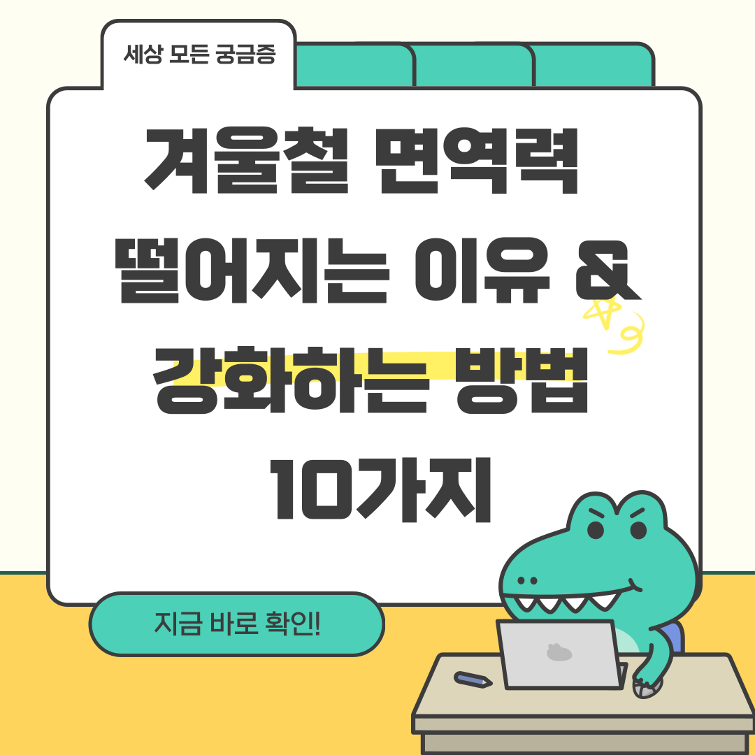 겨울철 면역력 떨어지는 이유 & 강화하는 방법 10가지