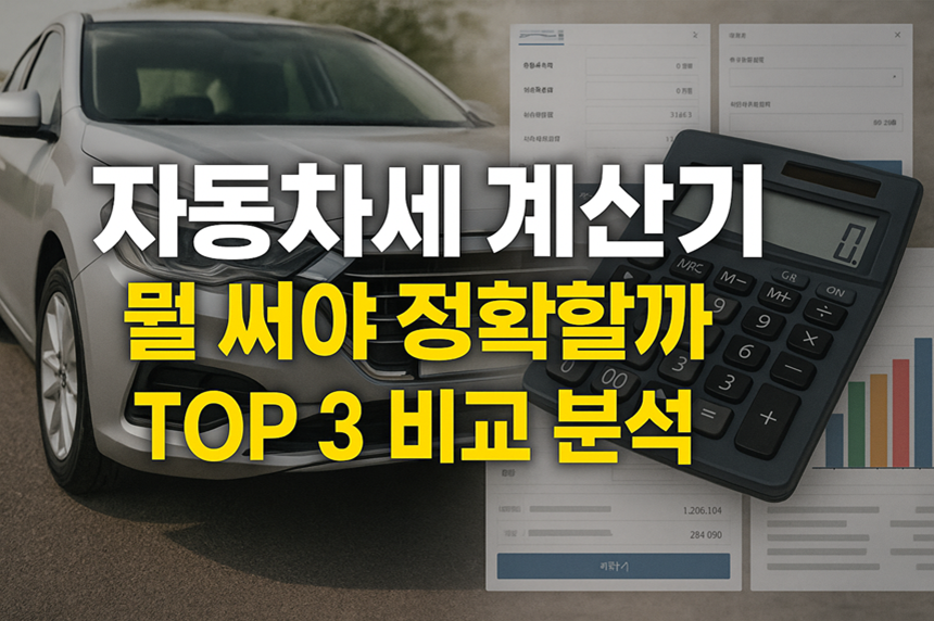 자동차세 계산기, 뭘 써야 정확할까? TOP 3 비교 분석! 관련