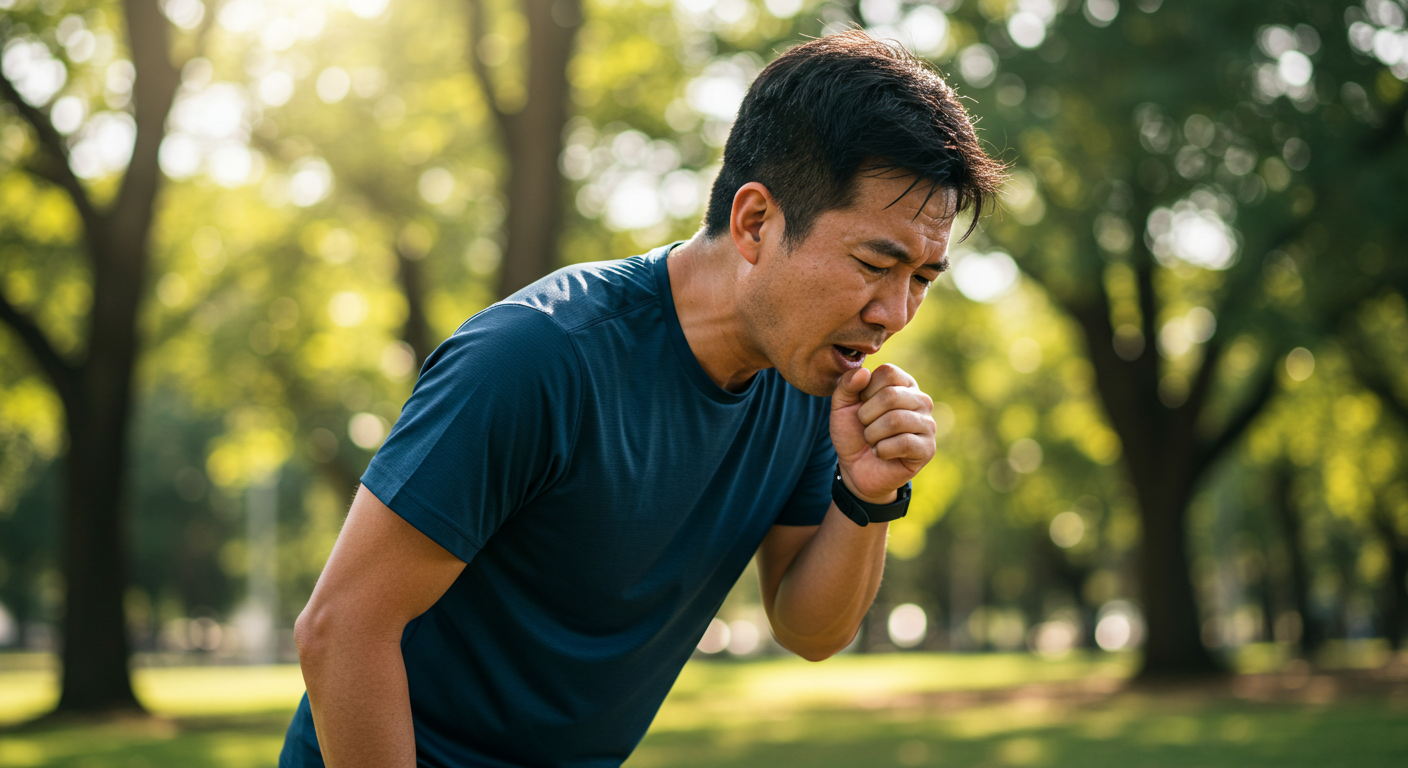 러닝 후 기침 증상