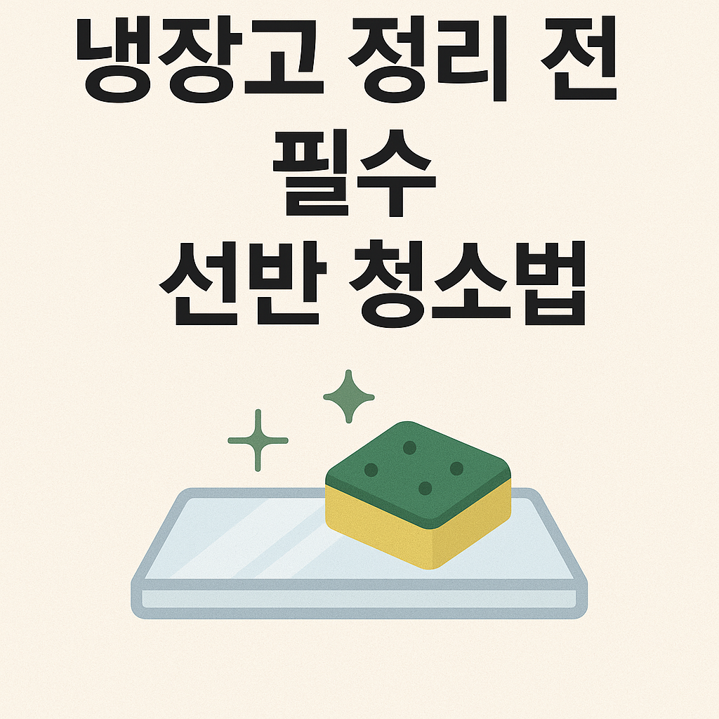 냉장고 정리 전 필수 선반 청소법