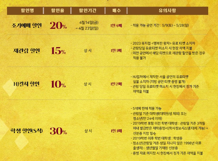 뮤지컬 행복한 왕자&amp;#44; 양지원&amp;#44; 홍승안&amp;#44; 이휘종 충무아트센터 중극장 블랙 및 티켓정보