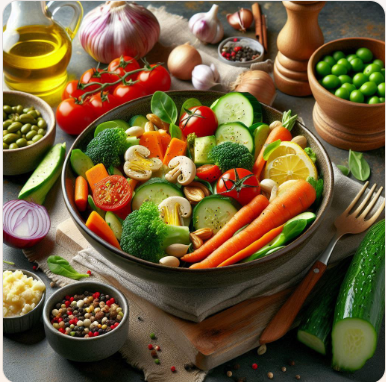 신선한 제철 채소로 만든 건강한 간편식 레시피