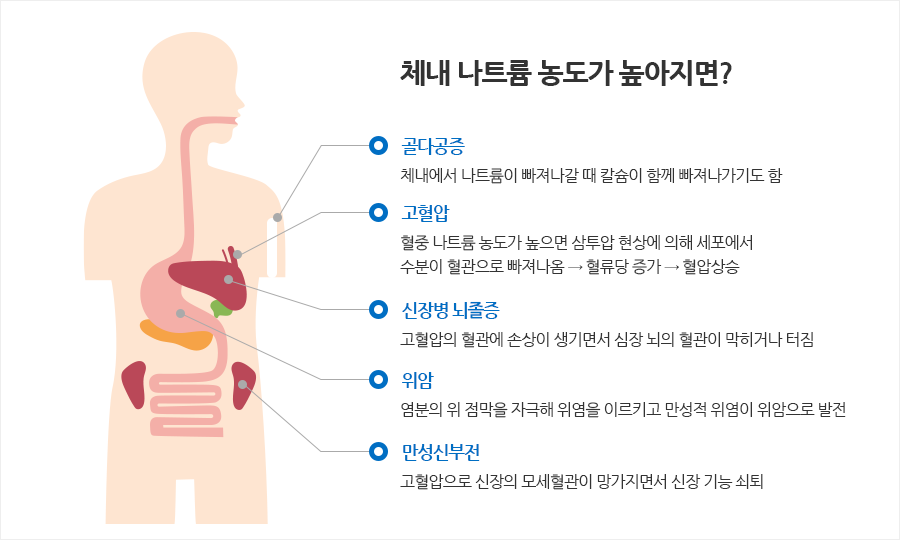 하루 나트륨 섭취 권장량