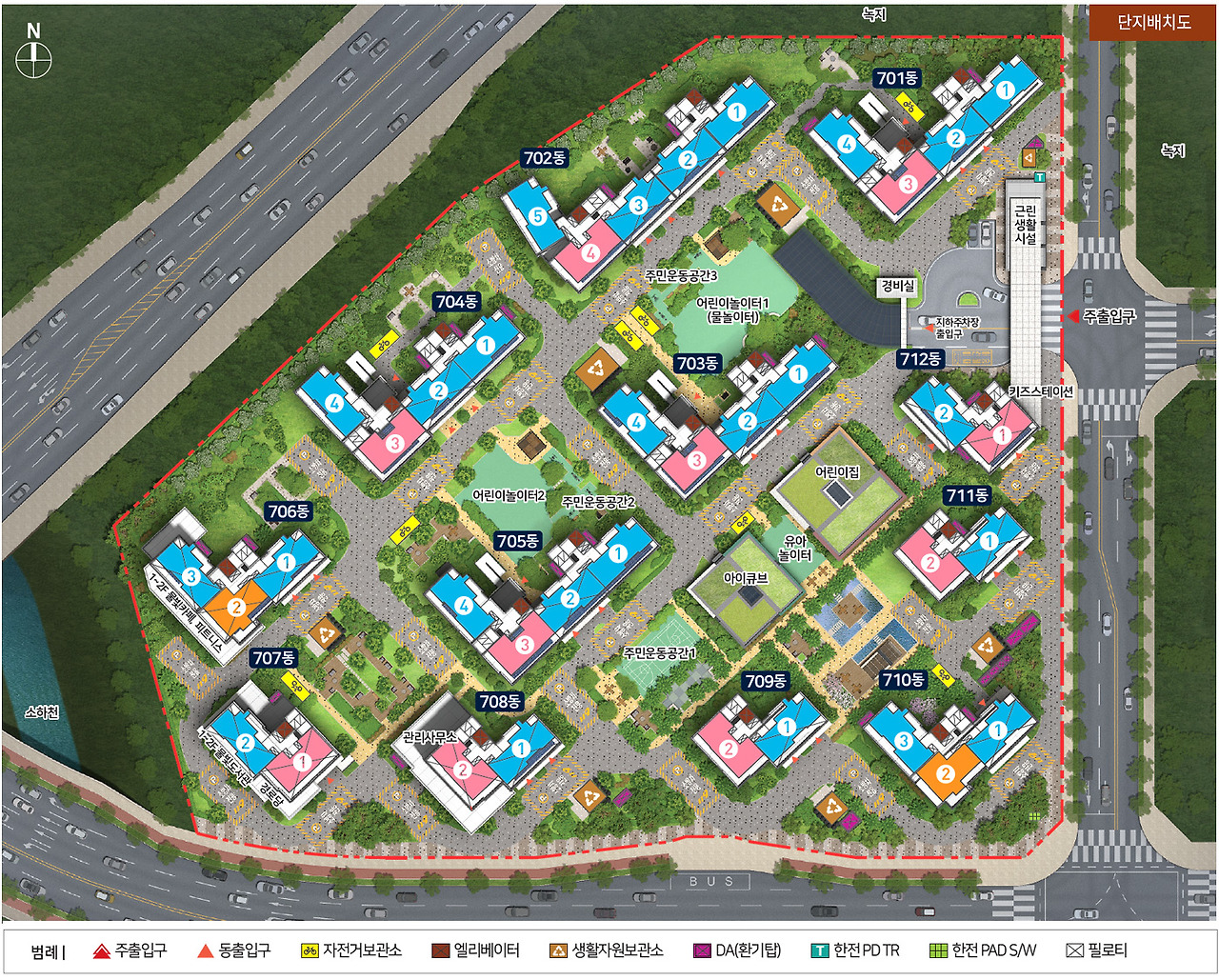 LH 부천대장 A7블록 - 단지배치도