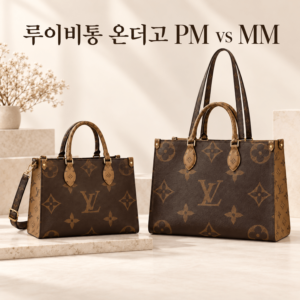 루이비통 온더고 PM vs MM