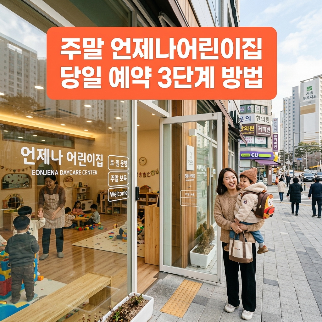 2026 언제나어린이집 주말 공휴일 당일 예약 신청방법