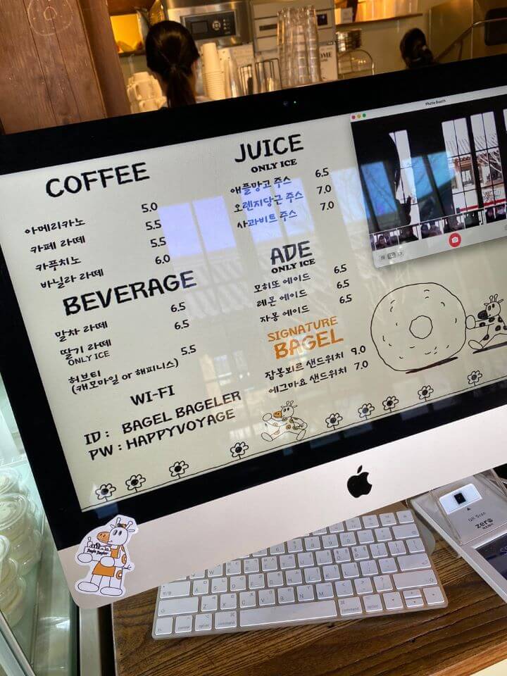 베이글-베이글러-메뉴판