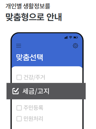 국민비서 알림서비스 신청