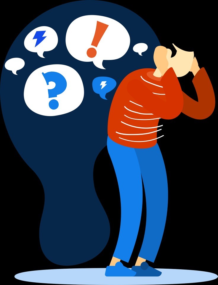 양손으로 귀를 막고 있는 그림