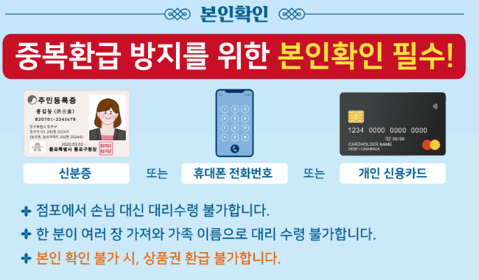 수산대전 온누리상품권 환급 준비물 안내