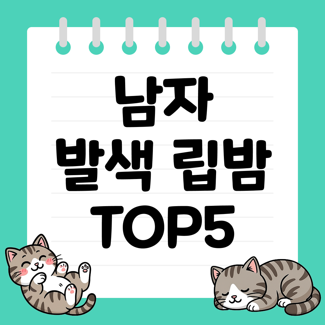 데일리로 쓰기 좋은 남자 발색 립밤 TOP5