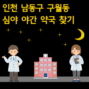 인천 남동구 구월동 심야 야간 약국 찾기