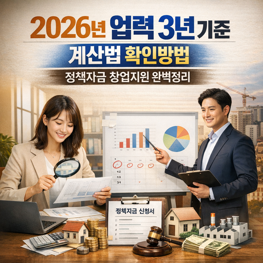 2026년 업력 3년 기준 계산법 확인방법 정책자금 창업지원 완벽정리