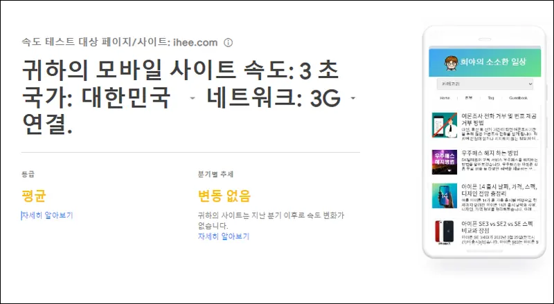 구글 테스트 마이 사이트 이용하기