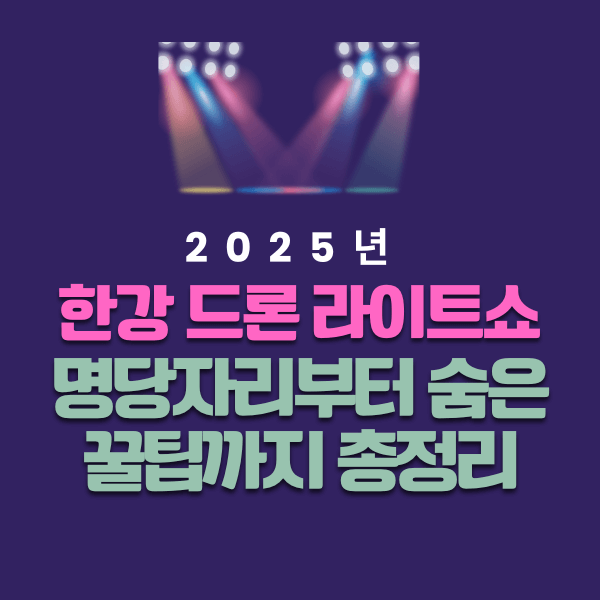 2025 한강 드론 라이트쇼, 명당자리부터 숨은 꿀팁까지 총정리!