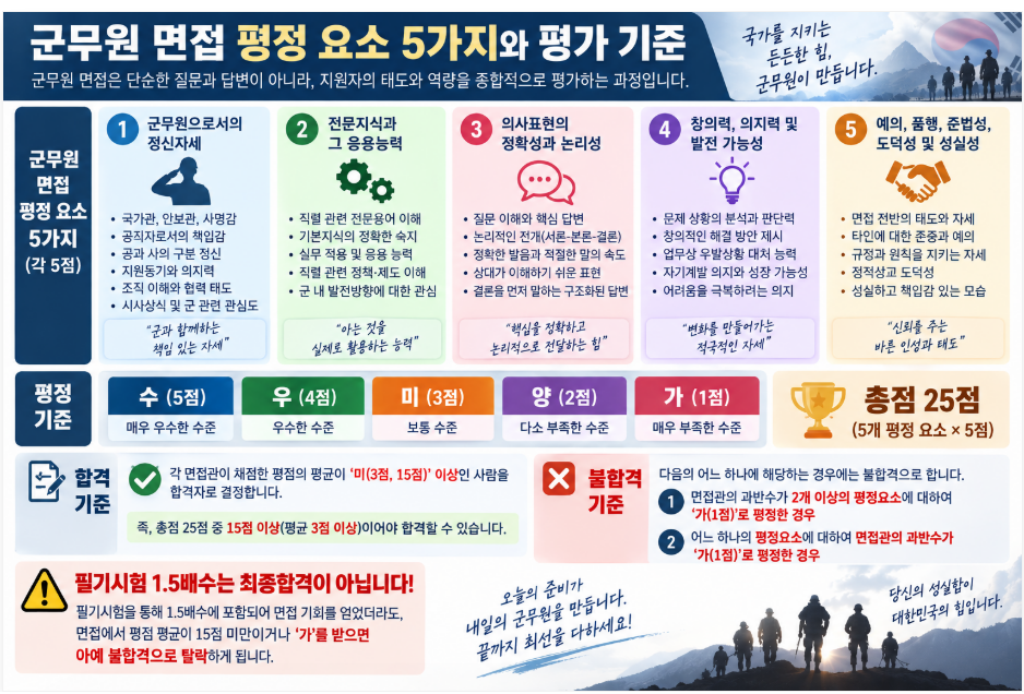 군무원 면접 평정 요소