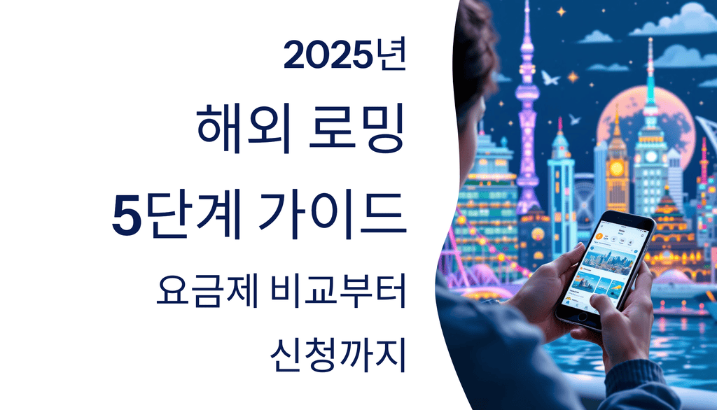 해외 로밍 5단계 가이드: 요금제 비교부터 신청까지(2025년 최신)
