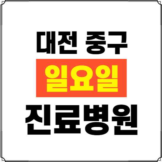 대전 중구 일요일 진료병원 찾기 ❘ 24시 휴일 주말 응급 야간 심야 문여는 병원