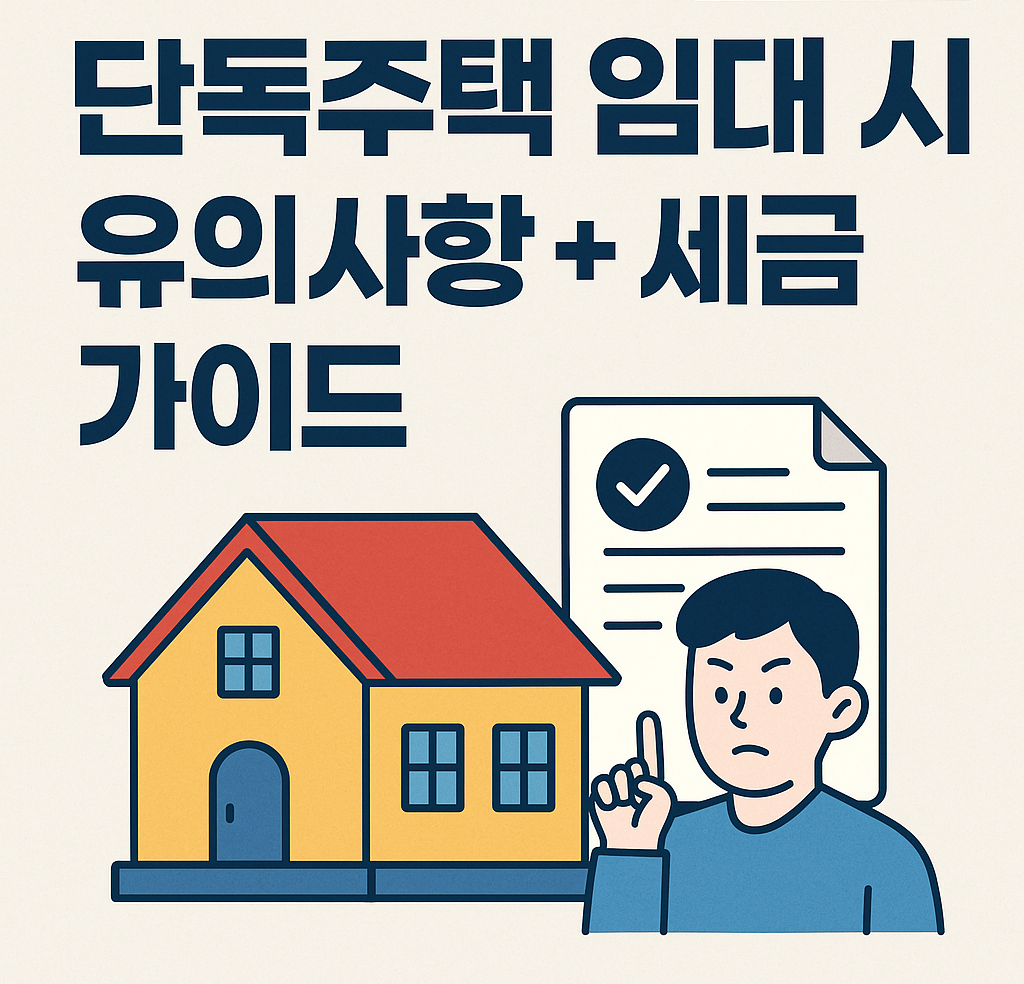 단독주택 임대 시 유의사항 + 세금 가이드