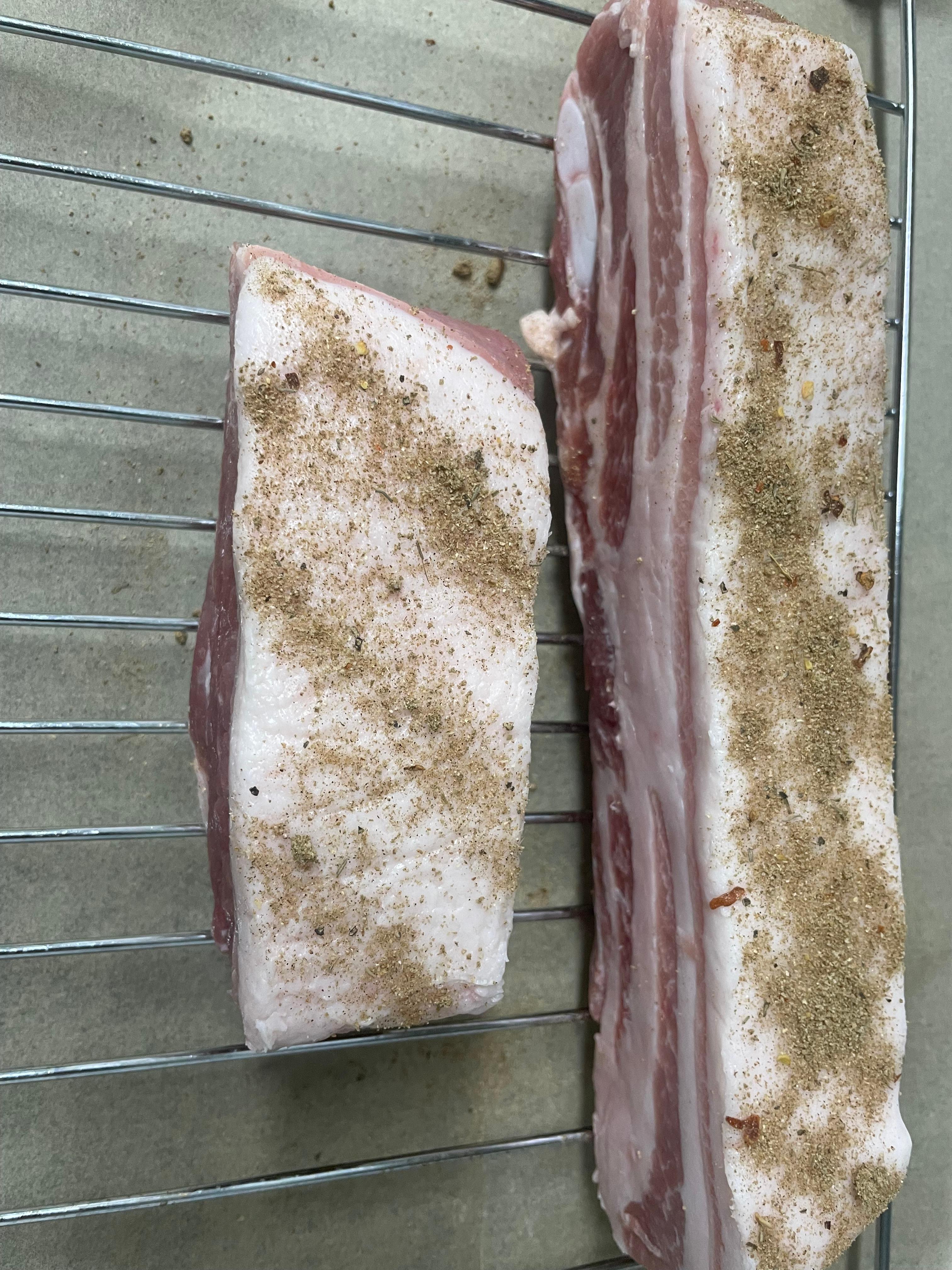 조리 전 통삼겹