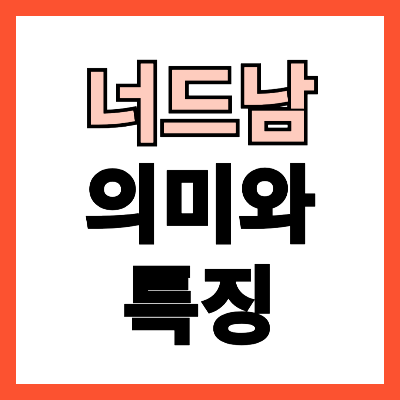 너드남의 의미와 특징