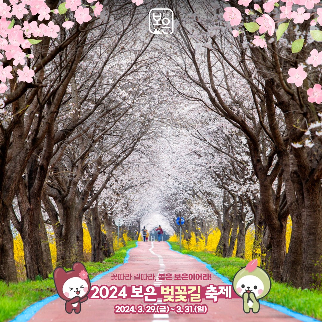 보은 벚꽃축제와 함께하는 보은 BIG Show 열린 콘서트 기본일정과 프로그램 소개(홍지윤 박지현 조항조 출연)