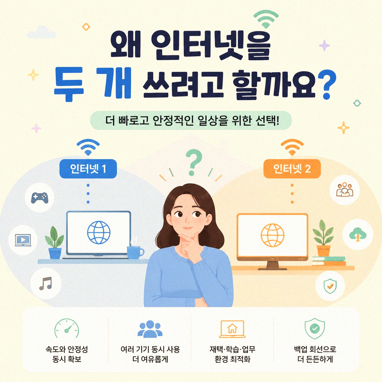 인터넷 두 개 사용, 혹시 나만 궁금한 건가요?
