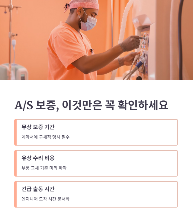 구매 후 의료기상사 사후 관리 점검