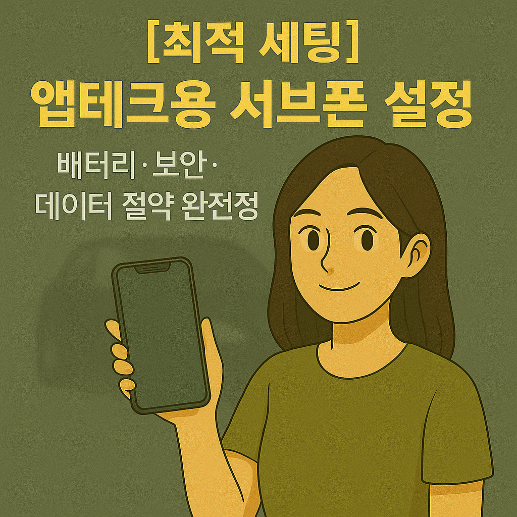 [최적 세팅] 앱테크용 서브폰 설정 ｜ 배터리·보안·데이터 절약 완전정리