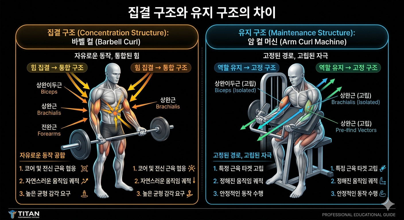 집결 구조와 유지 구조의 차이