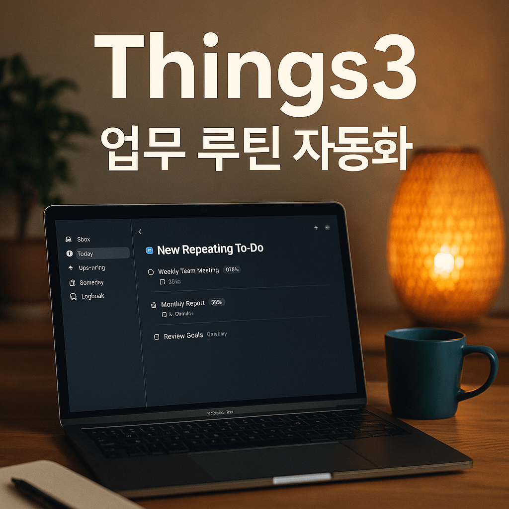 Things3 앱 업무 루틴 자동화하기