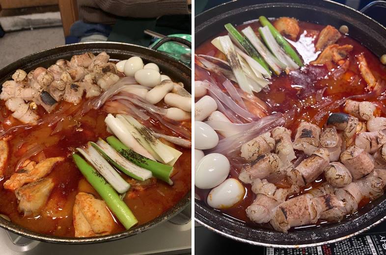 대창이 가득들어간 곱도리탕