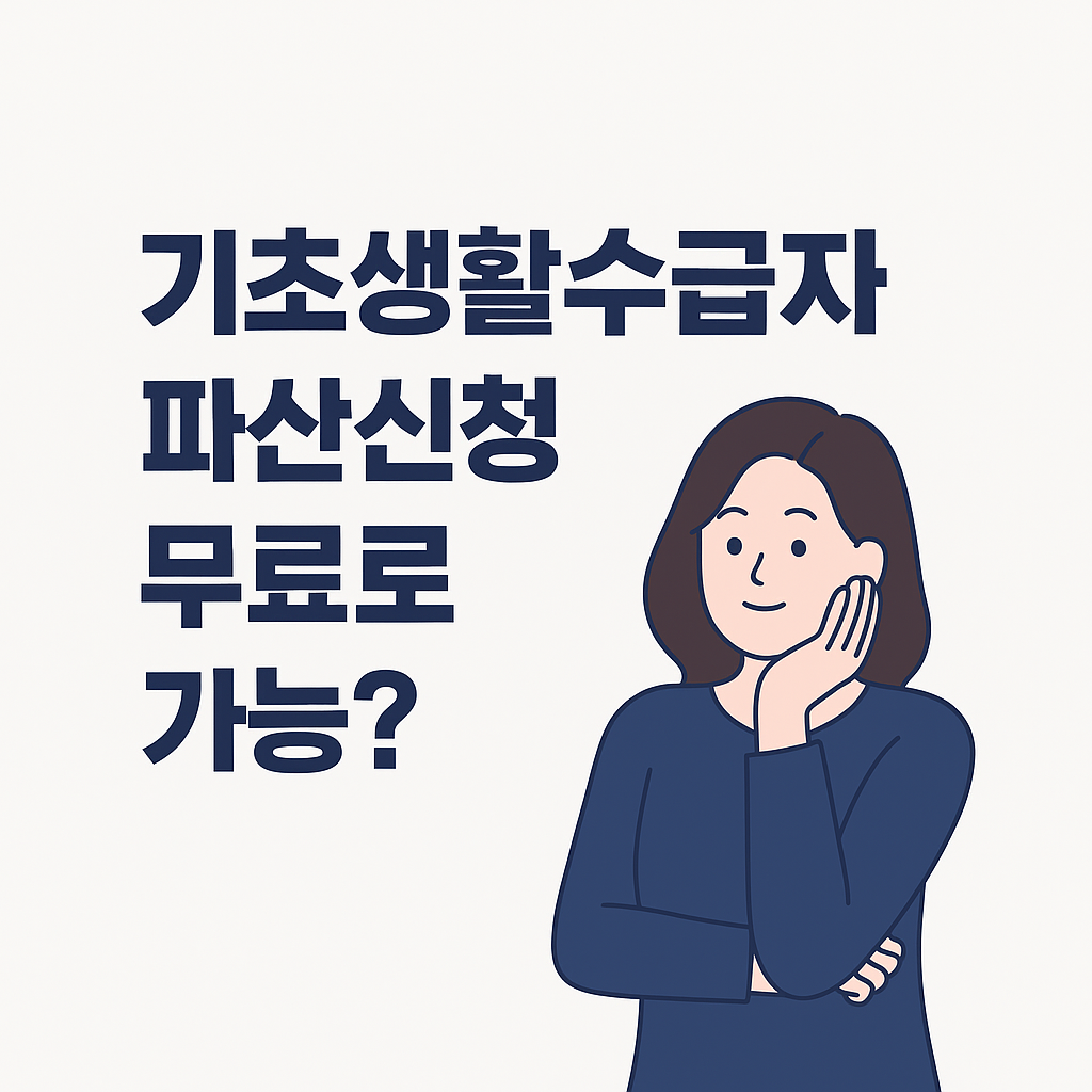 🏷 기초수급자 파산신청, 무료로 가능한가요? 비용·서류 총정리
