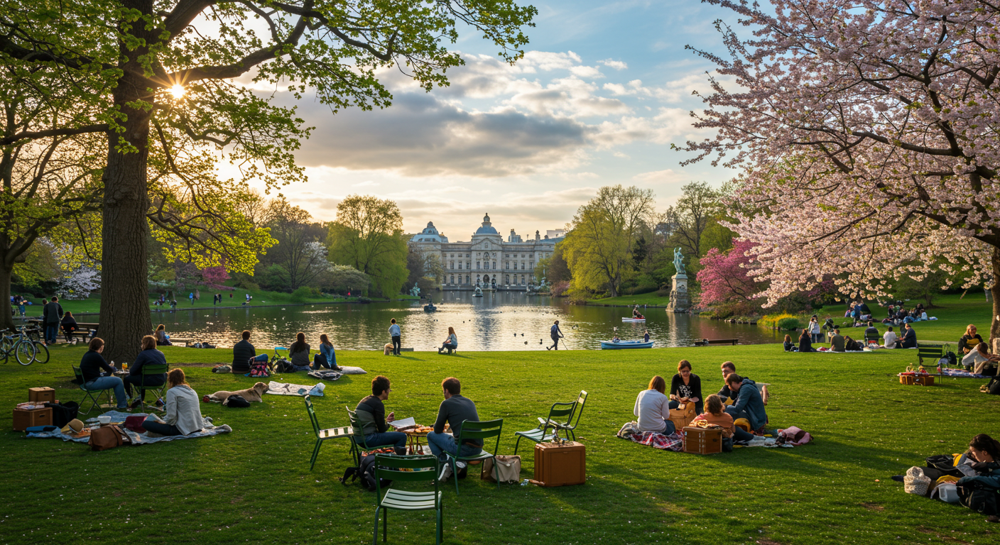 피크닉 즐기기 좋은 해외 공원과 광장에 관한 이미지