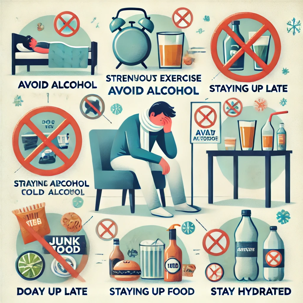 몸살 기운 있을 때 피해야 할 행동