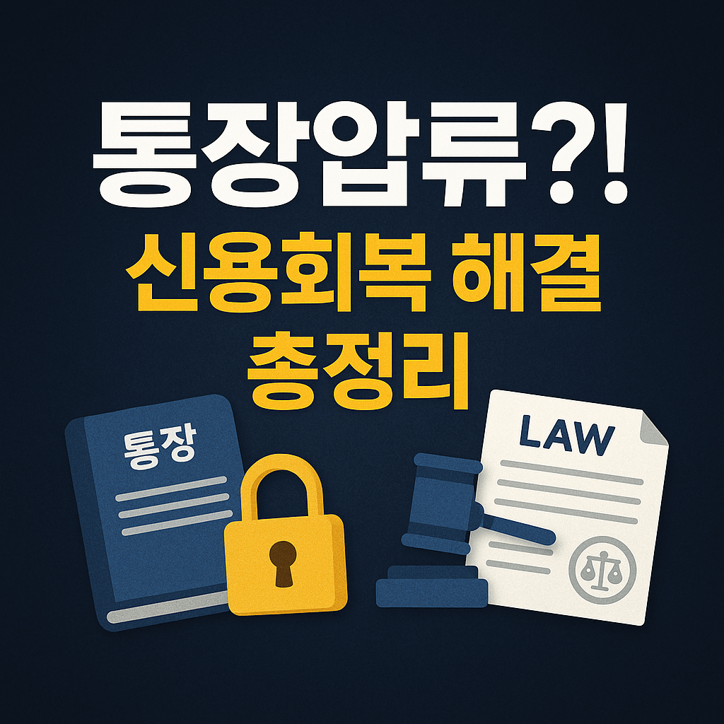 통장 압류와 신용회복 절차 핵심 요약 이미지